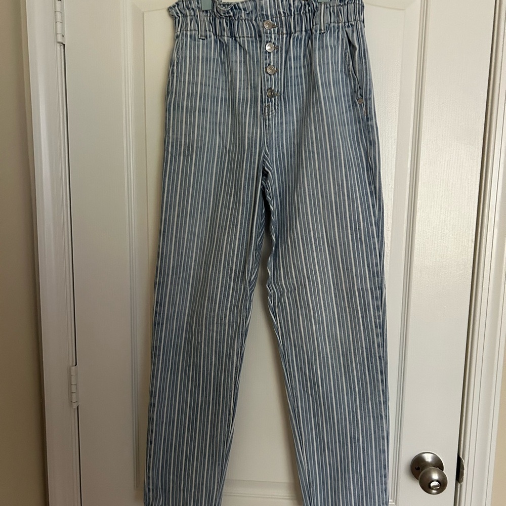 American Eagle Outfitters High Rise Striped Jeans